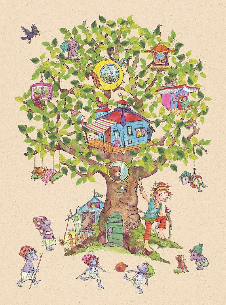 Színes bohokás, állatmintás gyerek falpanel