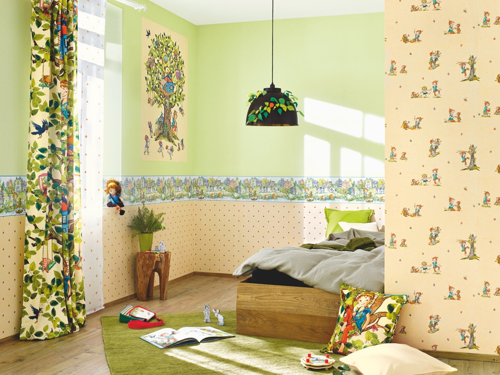 Színes bohokás, állatmintás gyerek falpanel