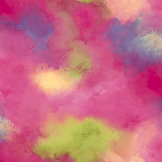 Színes kamasz lányszobai design tapéta neonos rózsaszín felhős mintával