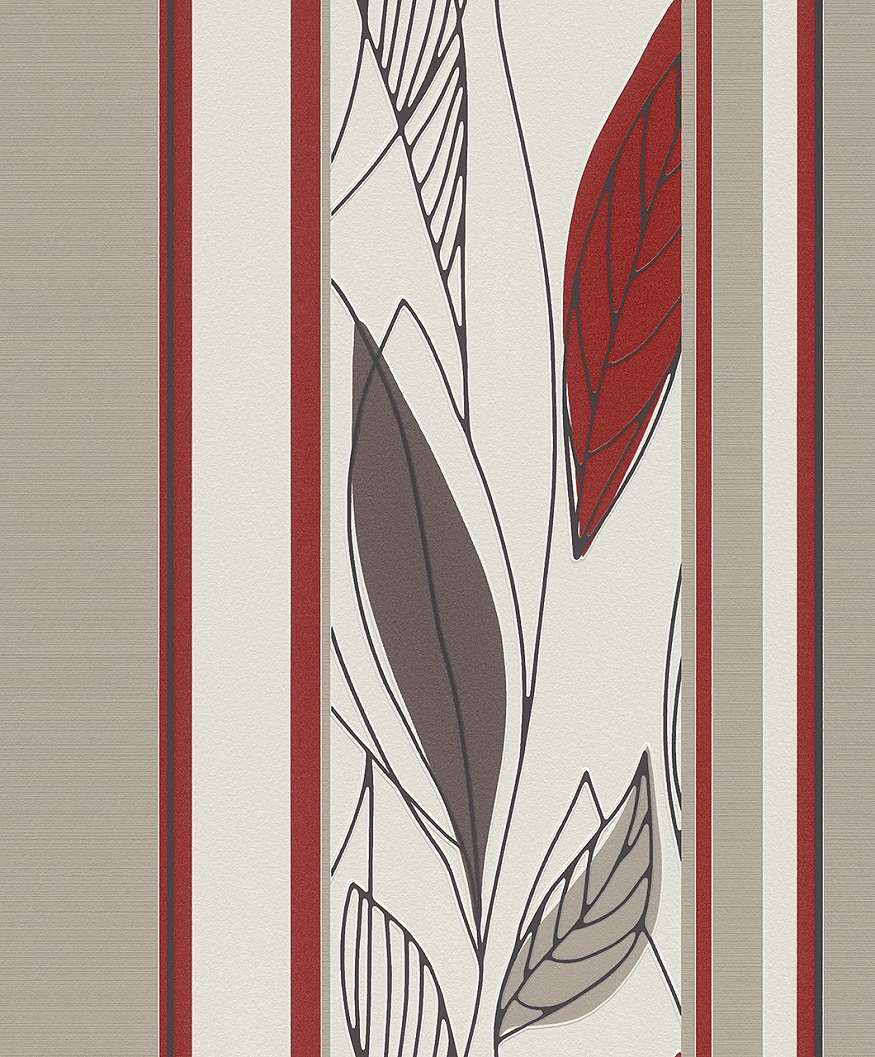 Színes modern csíkos levél design mintás tapéta