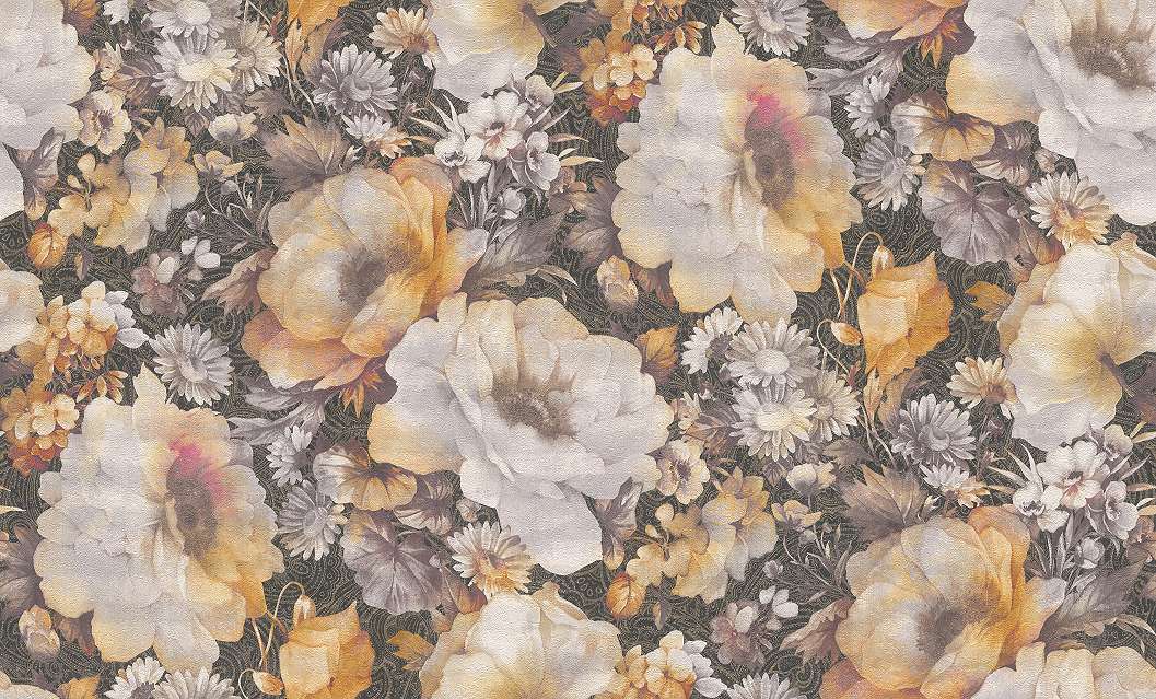 Színes modern romantikus virág mintás tapéta