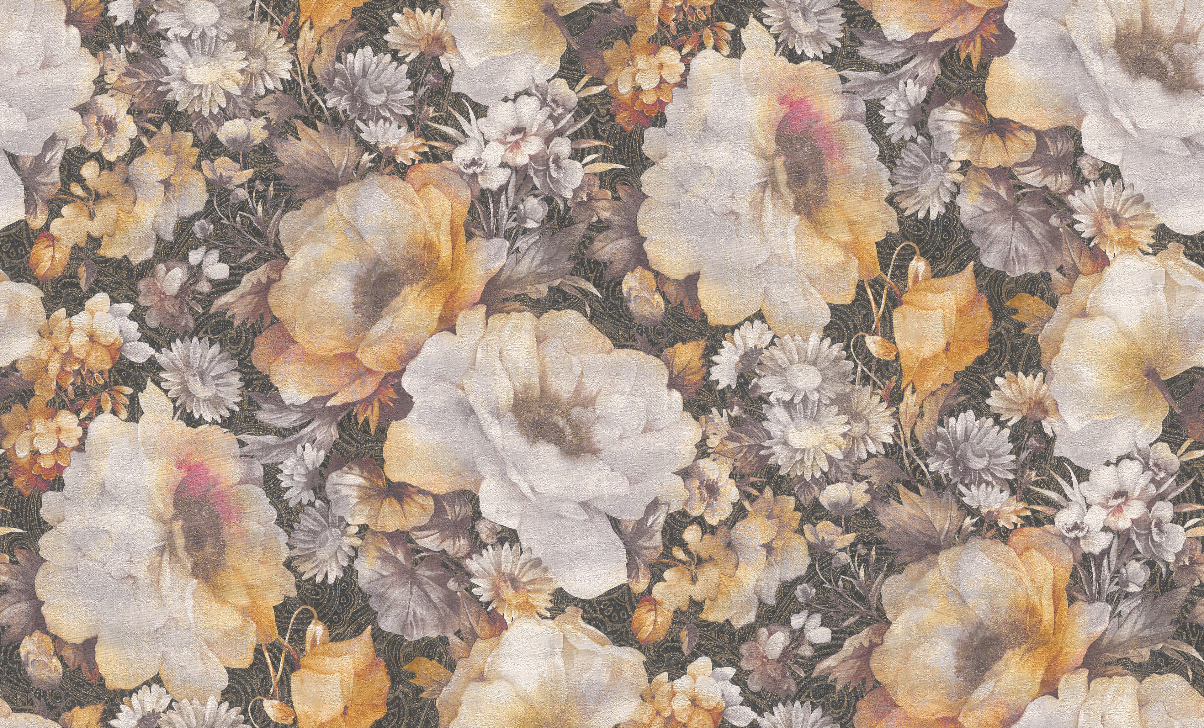 Színes modern romantikus virág mintás tapéta