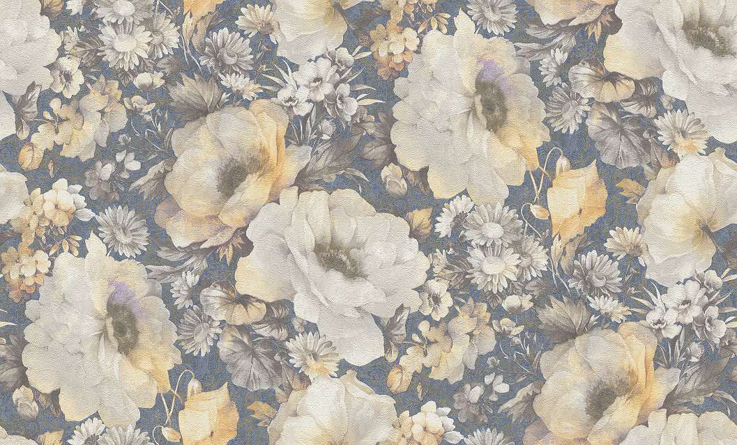 Színes modern romantikus virág mintás tapéta