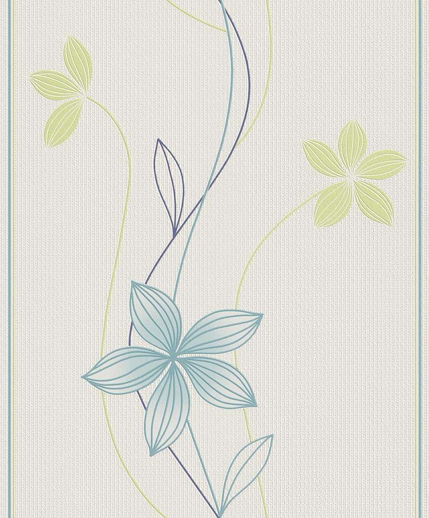 Színes reto virágmintás tapéta