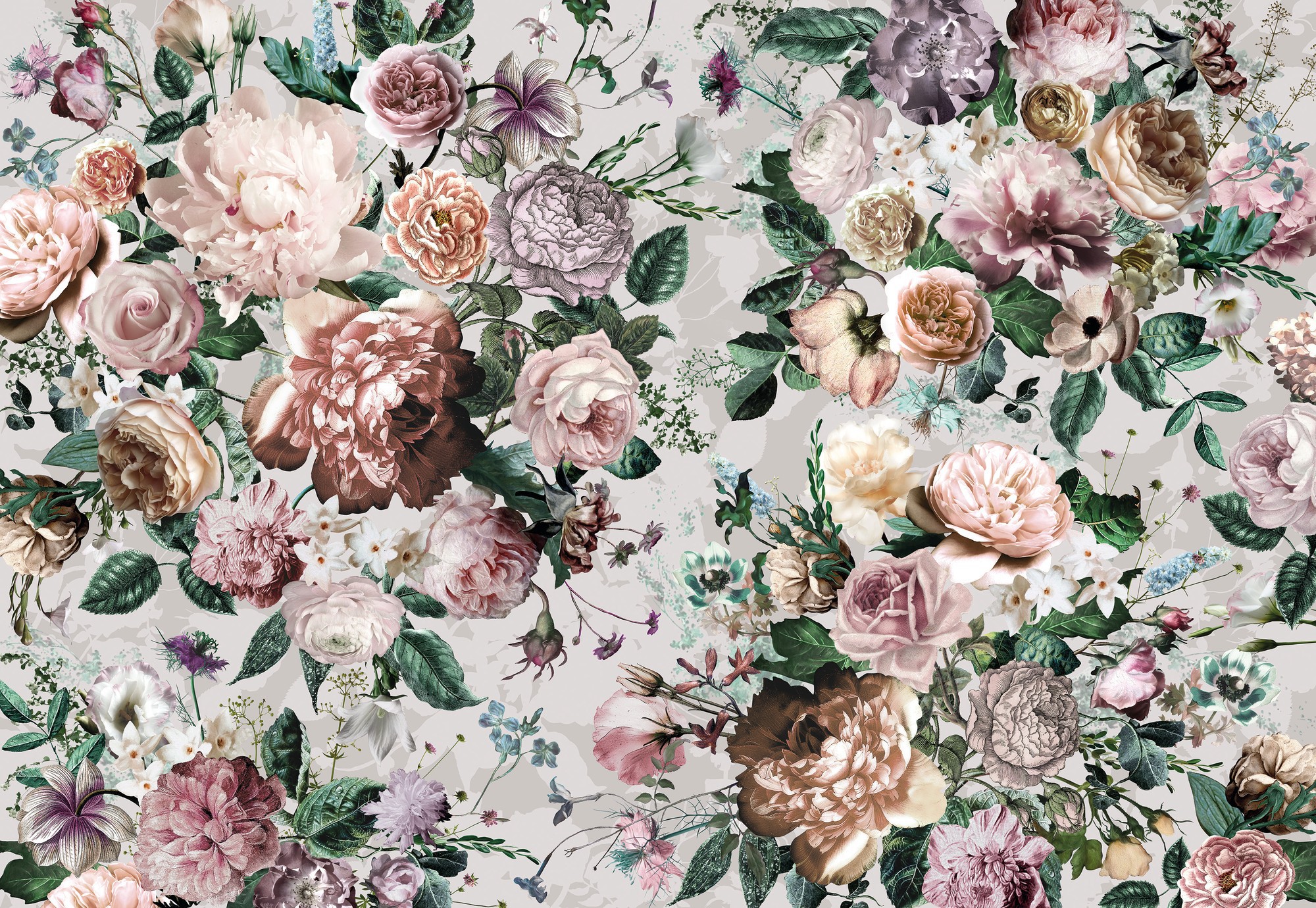 Színes romantikus virágcsokor mintás fali poszter