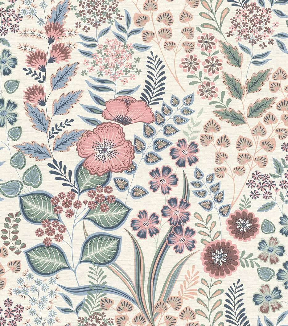 Színes virág mintás vinyl dekor tapéta