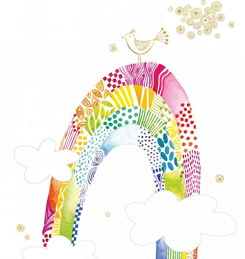 Szivárvány mintás vinyl fotótapéta gyerekszobába