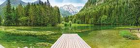 Szlovéniai Jerezko-völgy zöld tó fali poszter