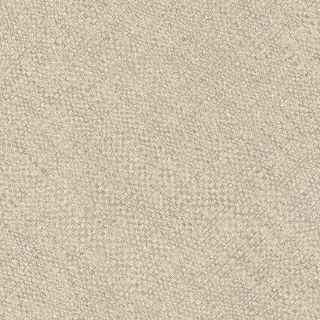 Szőtt raffia mintás dekor tapéta homok színben