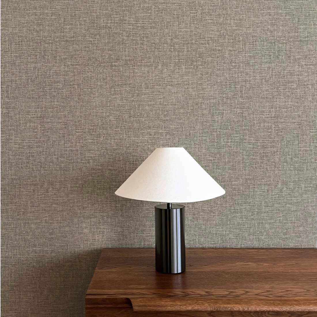 Szövethatású mintás beige és szürke színű dekor tapéta