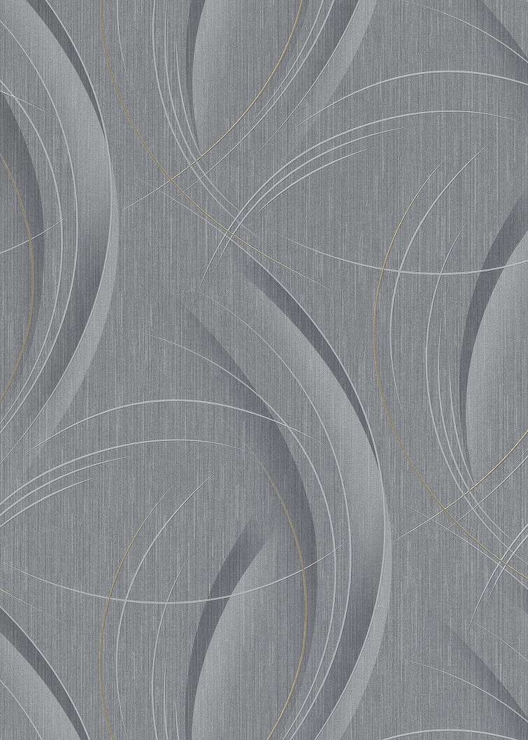 Szürke alapon kör geomertrikus mintás modern dekor tapéta