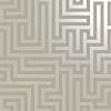 Szürke alapon metál fényű labirintus mintás dekor tapéta