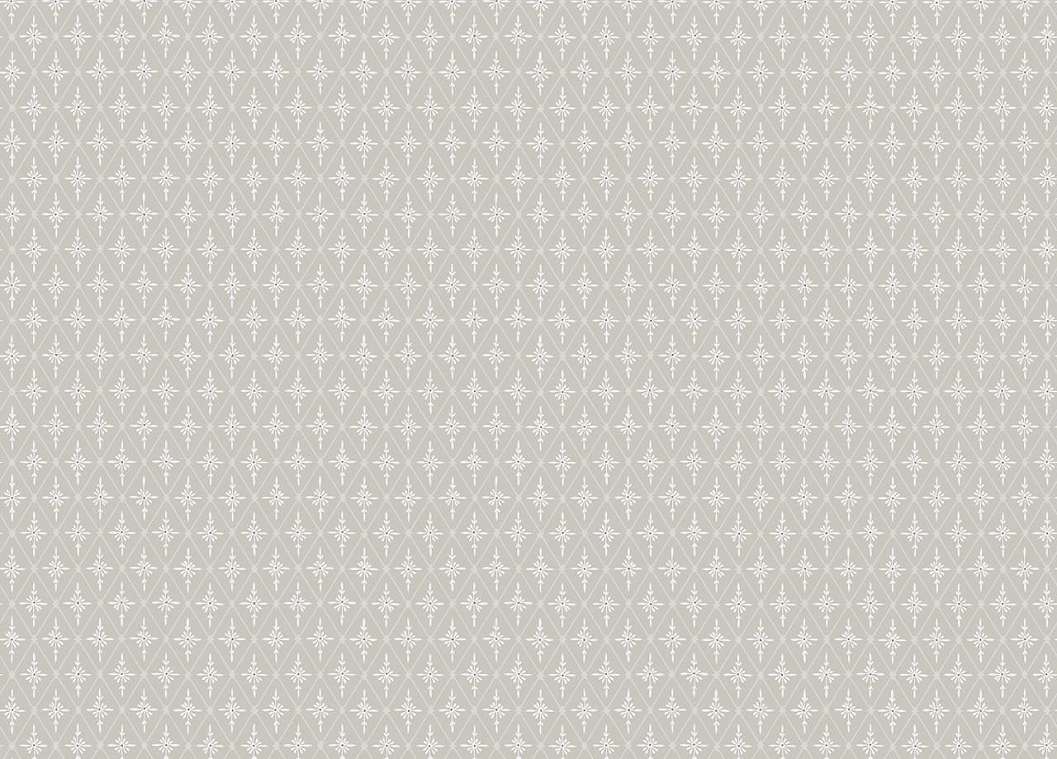Szürke apró skandináv stílusú népies mintás dekor tapéta