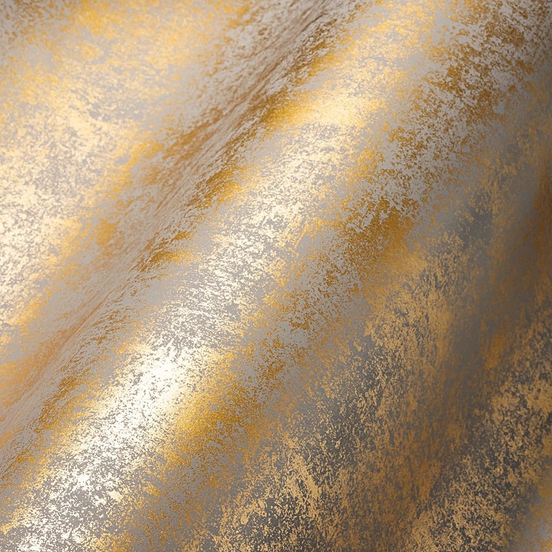 Szürke arany design tapéta metálos koptatott mintával