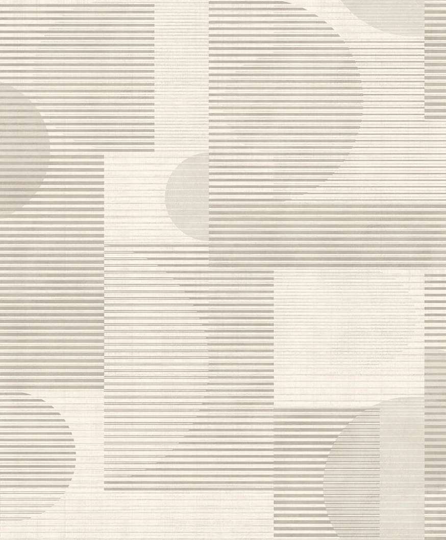 Szürke beige retro stílusú geometria mintás design tapéta