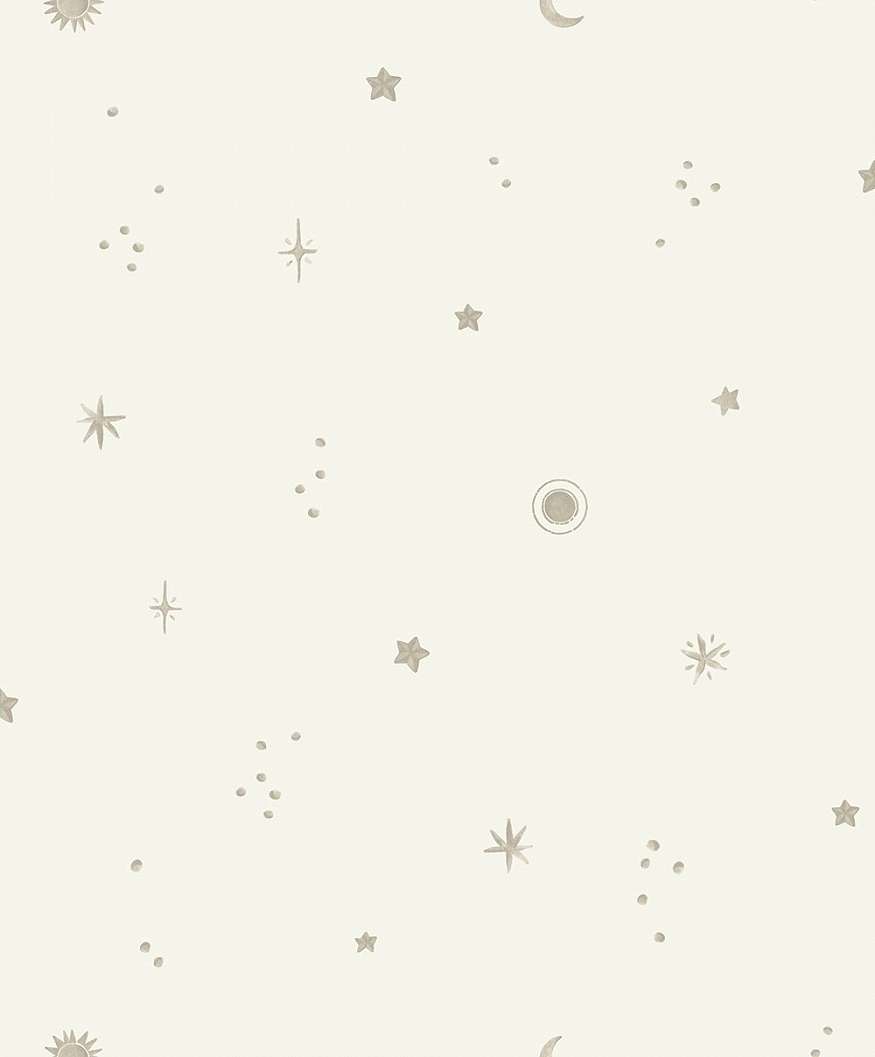 Szürke csillag mintás vinyl gyerek tapéta