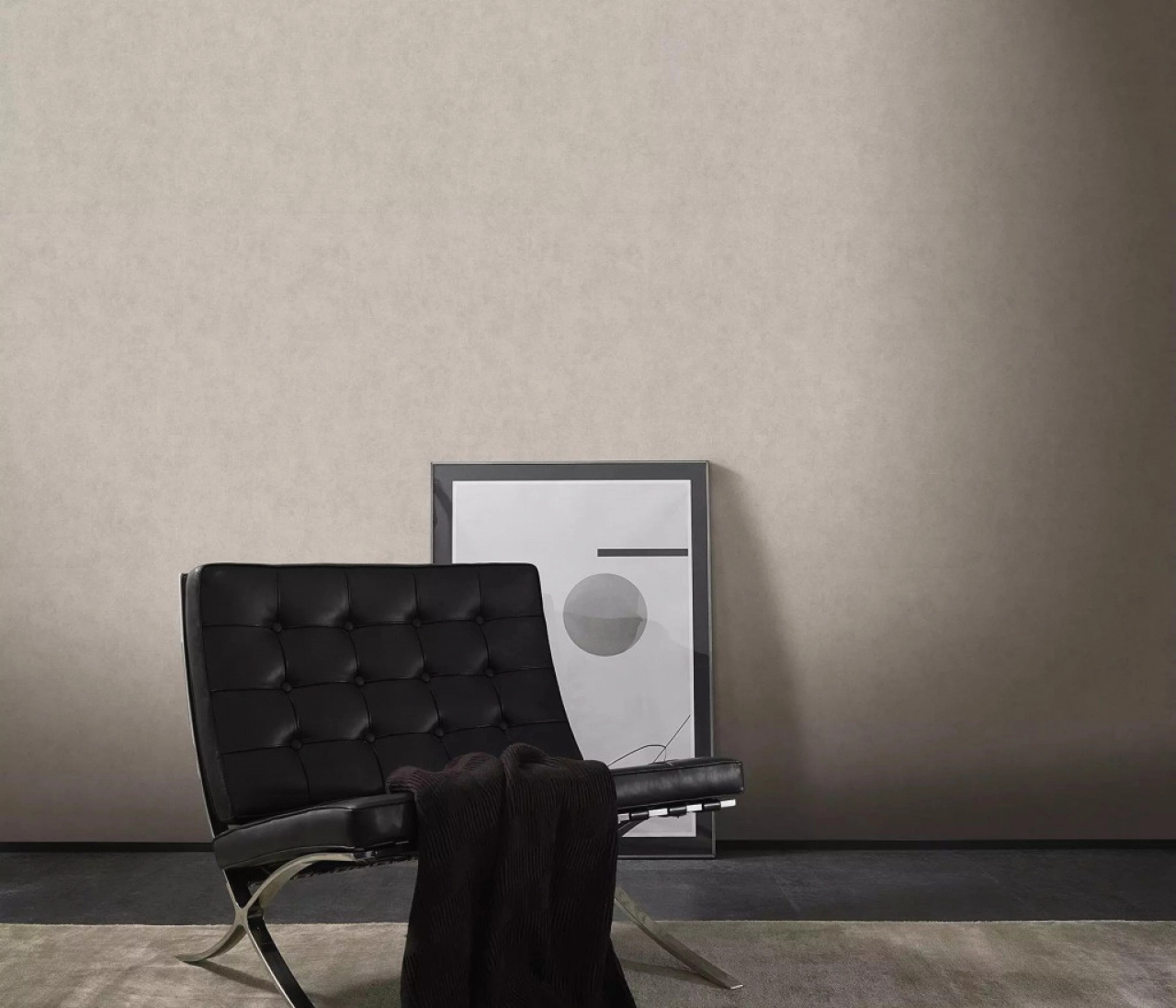 Szürke egyszínű design tapéta textil mintával