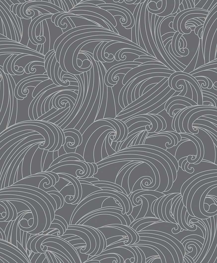 Szürke elegáns hullám mintás design tapéta
