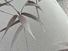 Szürke ezüst bambusz levél mintás keleties design tapéta