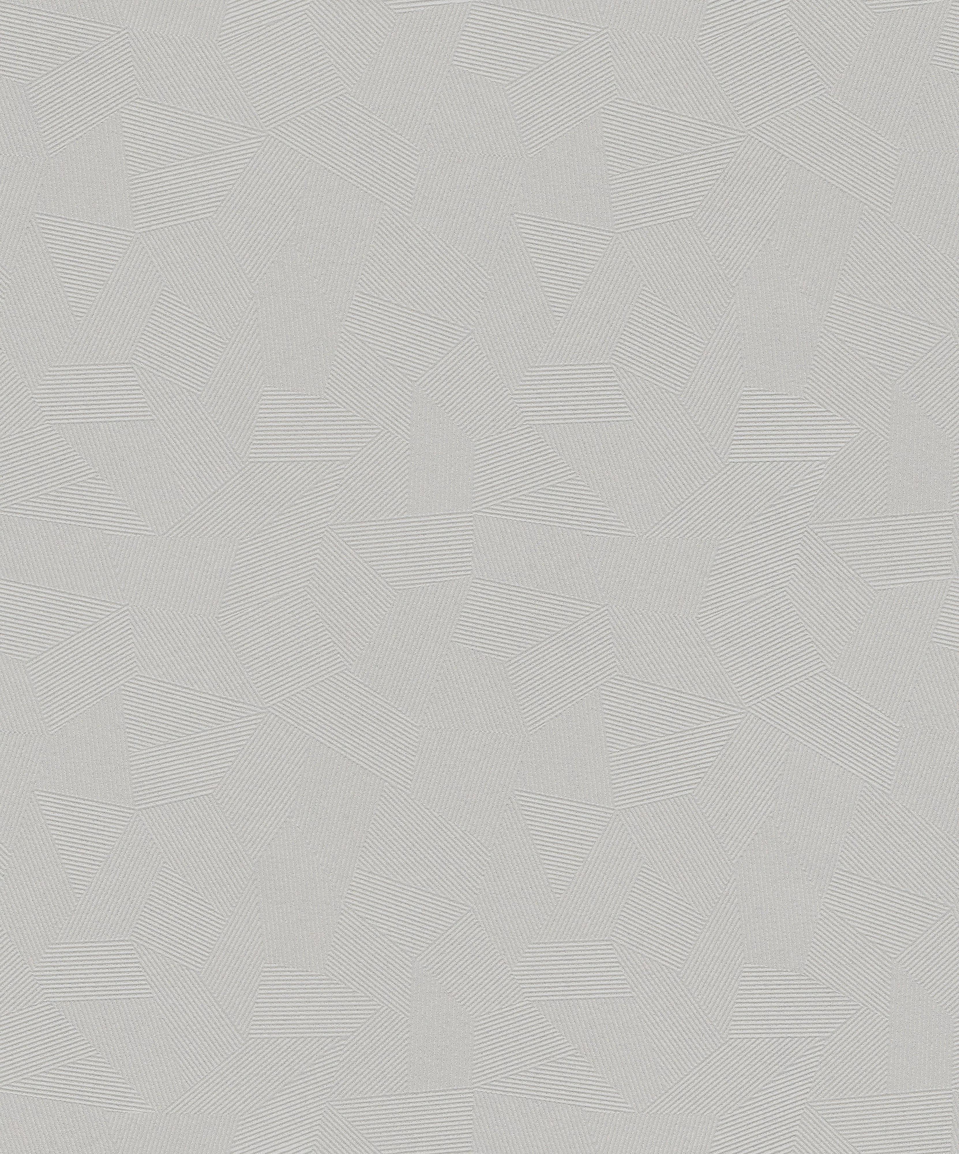 Szürke-ezüst csillogó felületű geometrikus mintás vlies tapéta