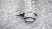 Szürke ezüst dekor tapéta parketta mintával