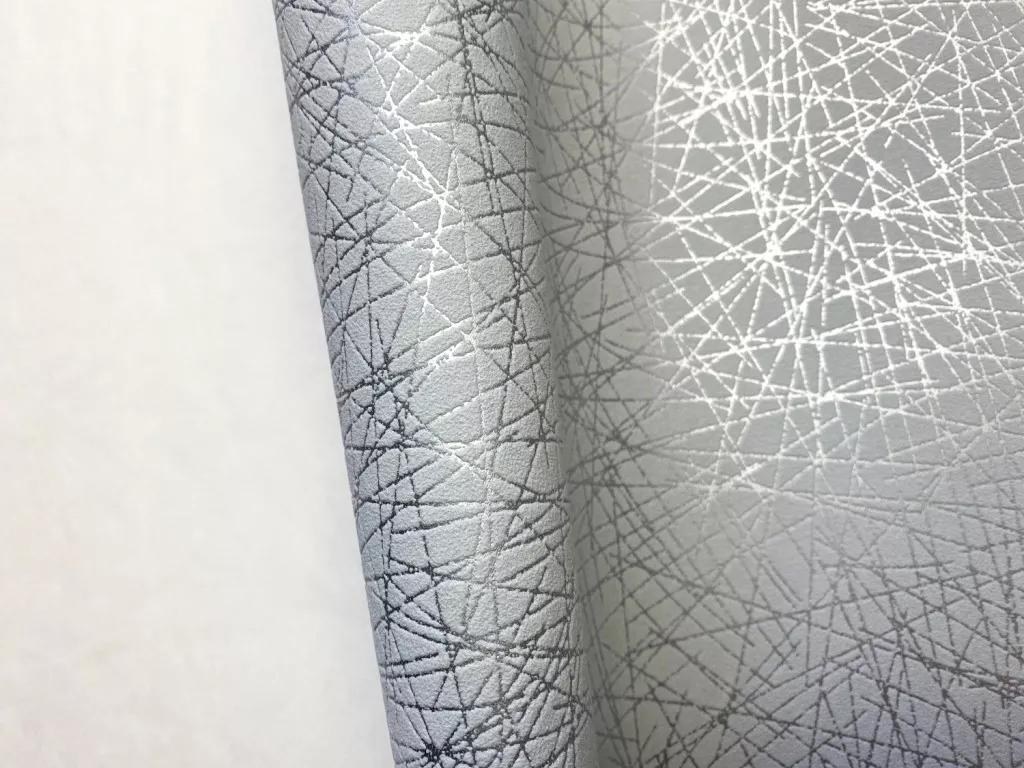 Szürke ezüst metál fényű design tapéta modern karcolt struktúrált mintával
