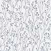 Szürke fehér skandináv stílusú botanikus mintás vlies vinyl tapéta
