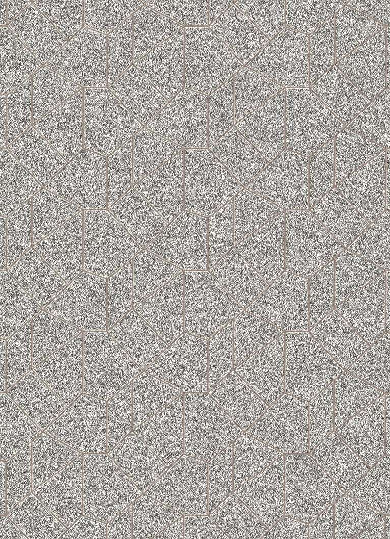 Szürke fényes felületű modern geometrikus mintás vlies design tapéta