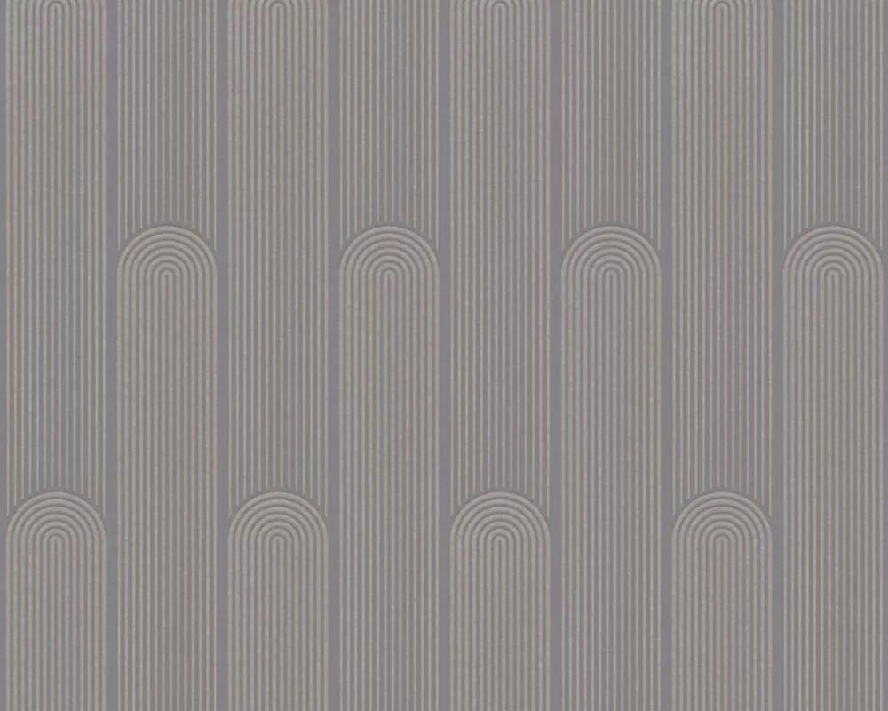 Szürke geometrikus mintás modern mosható dekor tapéta