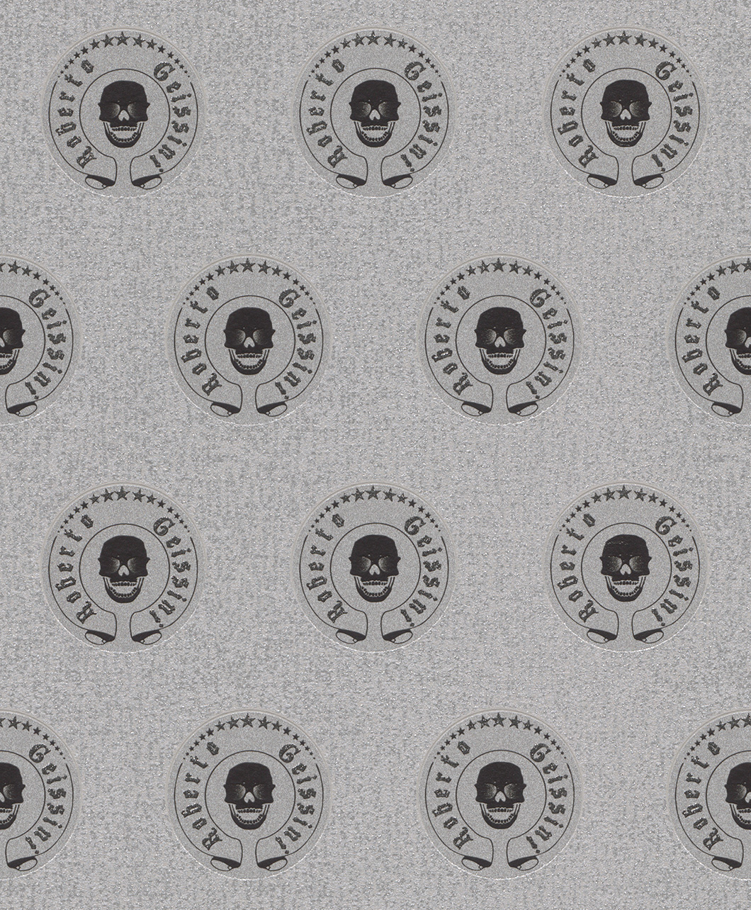Szürke halálfejes tapéta