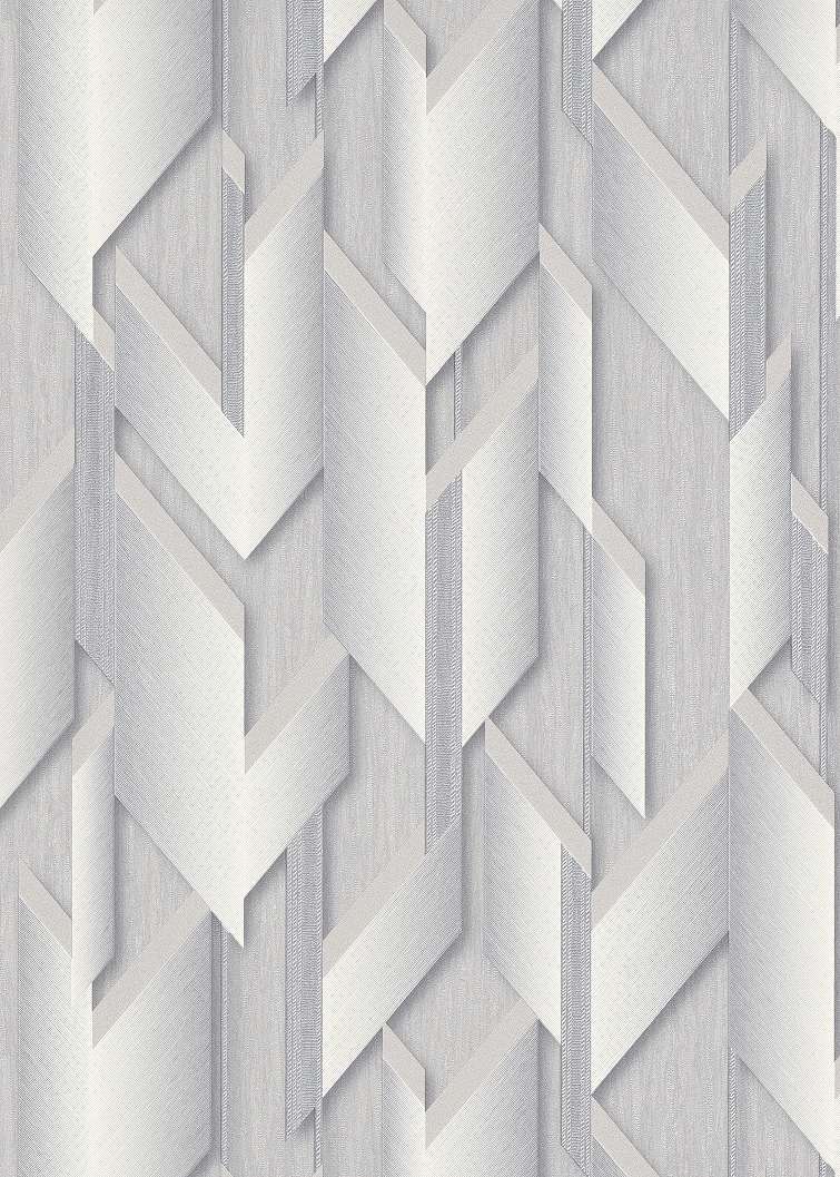 Szürke high-tech dekor tapéta geometrikus mintával