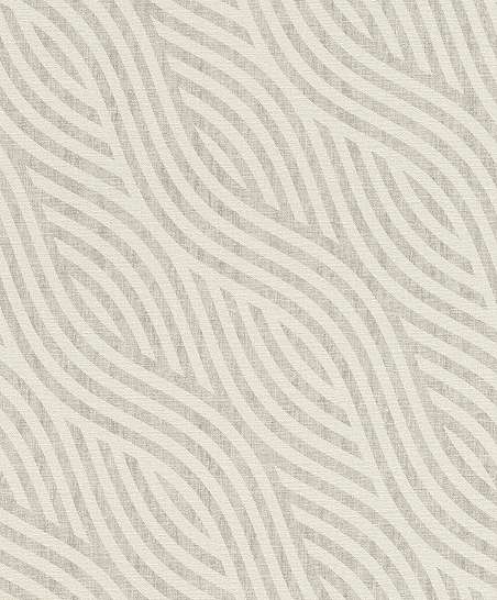 Szürke hullám mintás dekor tapéta textil hatású alapon