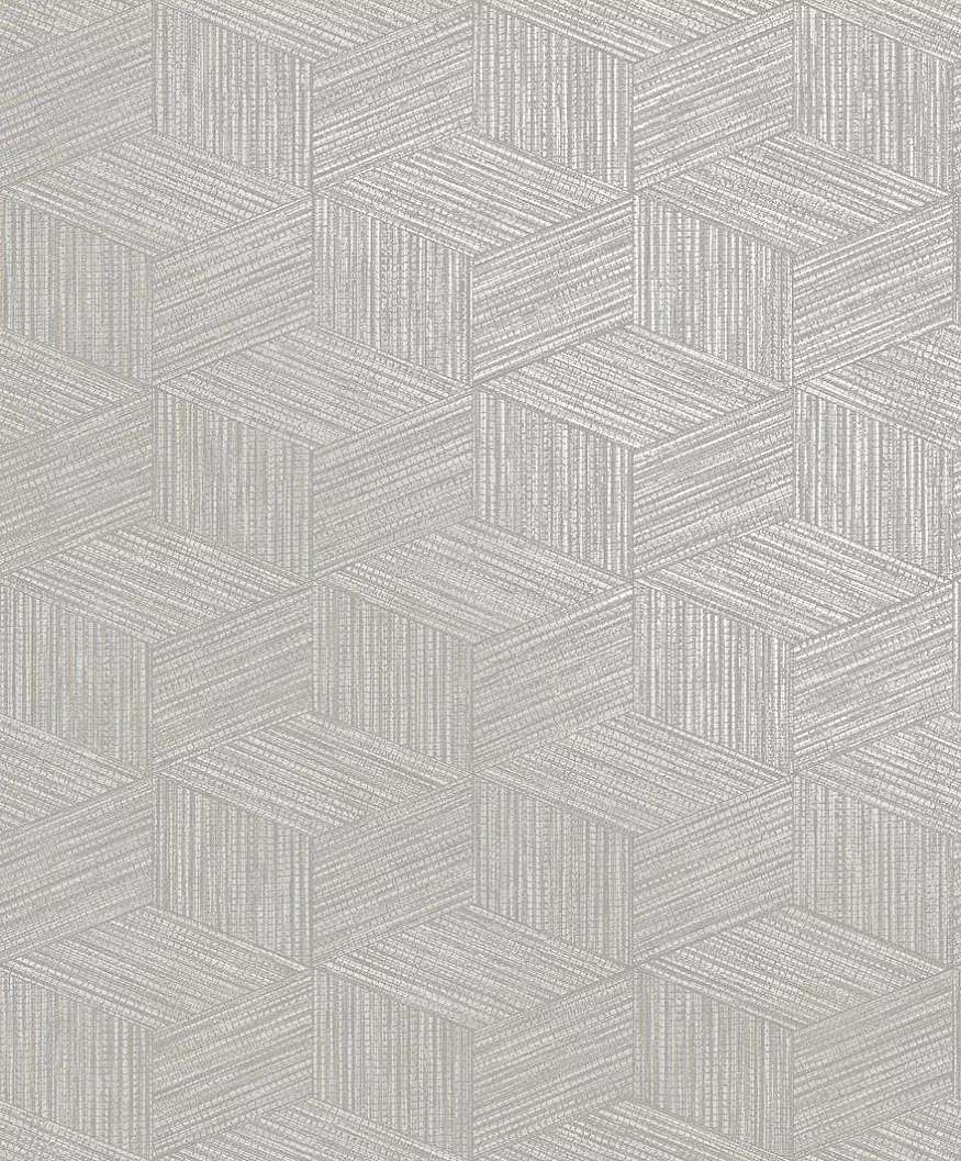 Szürke modern geometrikus csíkozott mintás metál fényű design tapéta