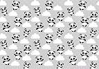 Szürke panda macis gyerekszobai fali poszter 368x254 vlies