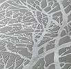 Szürke skandináv hangulatú faág mintás vlies dekor tapéta