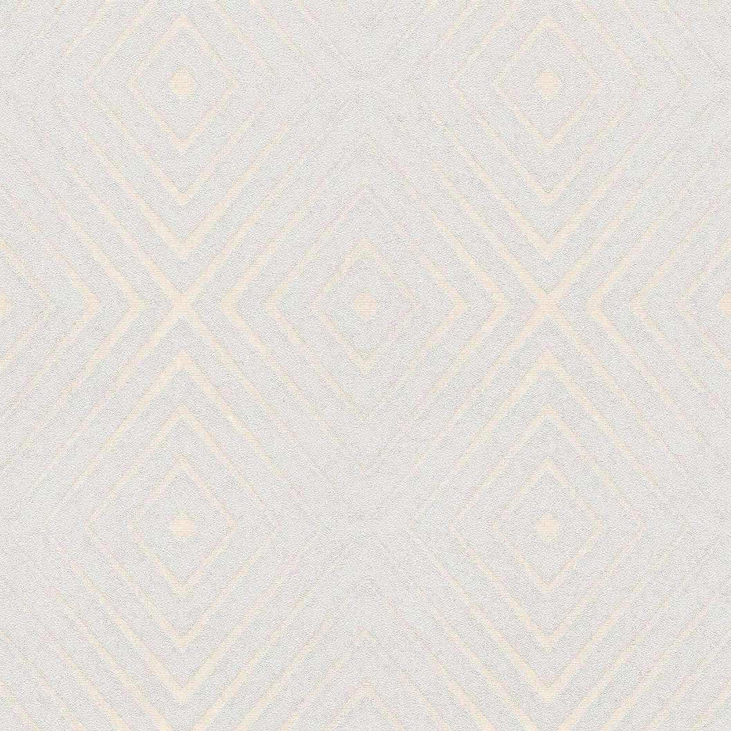 Szürke skandináv stílusú geometrikus mintás tapéta