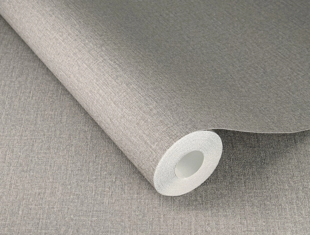 Szürke tapéta textil hatású mintával mosható vinyl