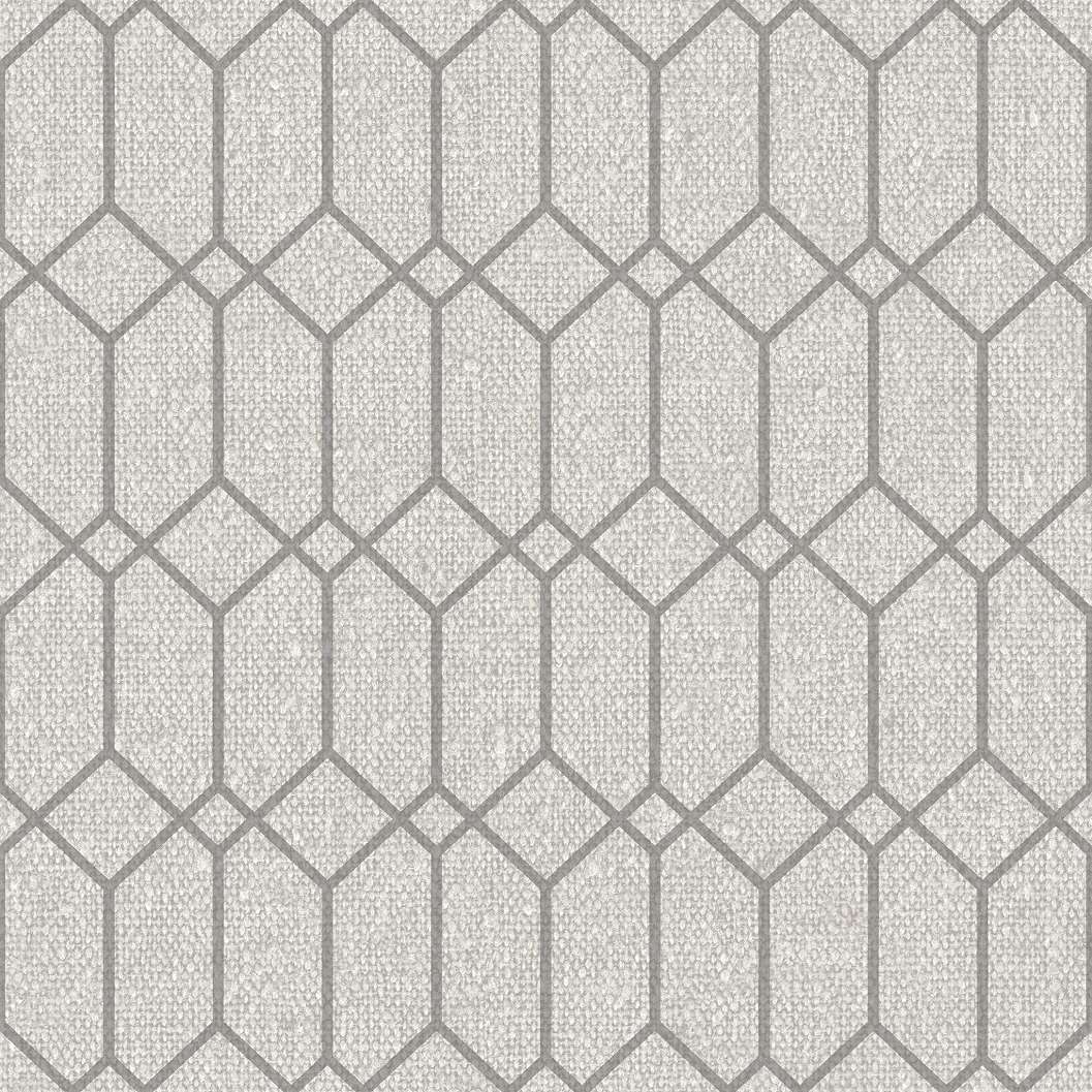 Szürke textil strukturált geometrikus olasz design tapéta