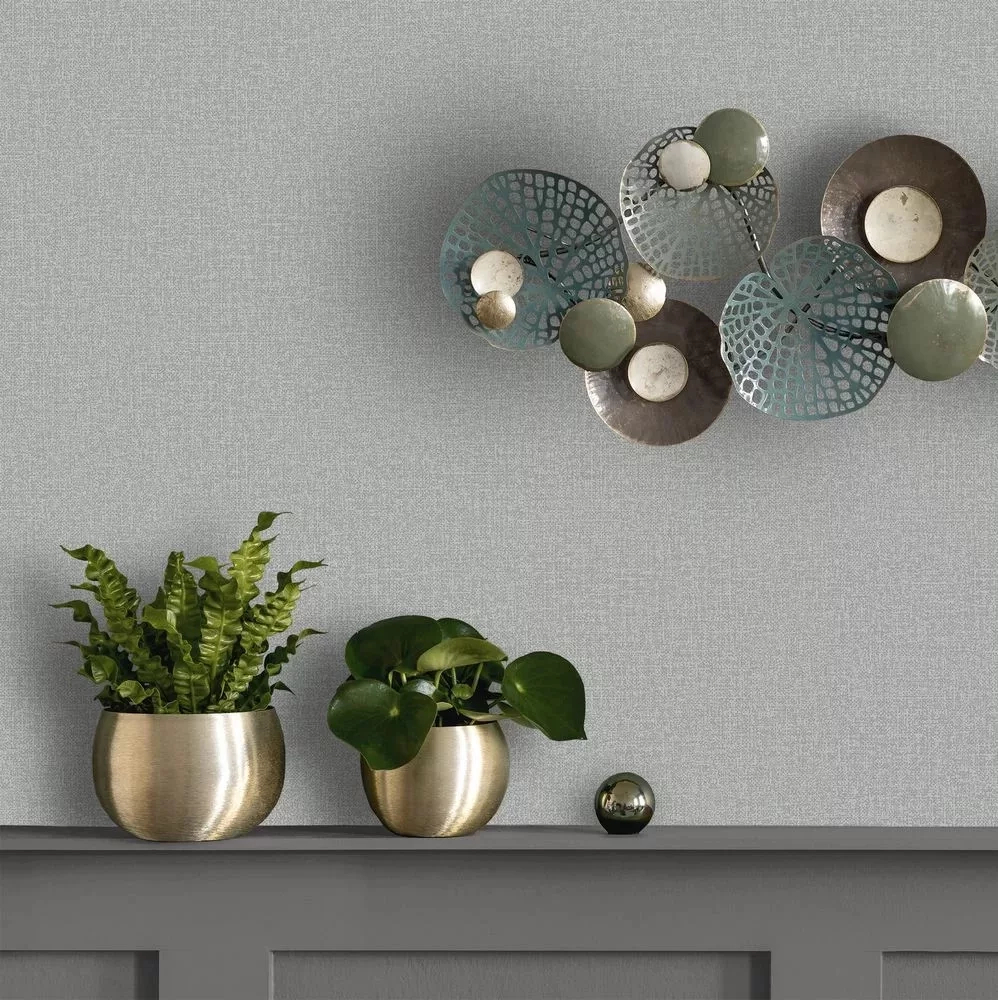 Szürke textilmintás vinyl design tapéta
