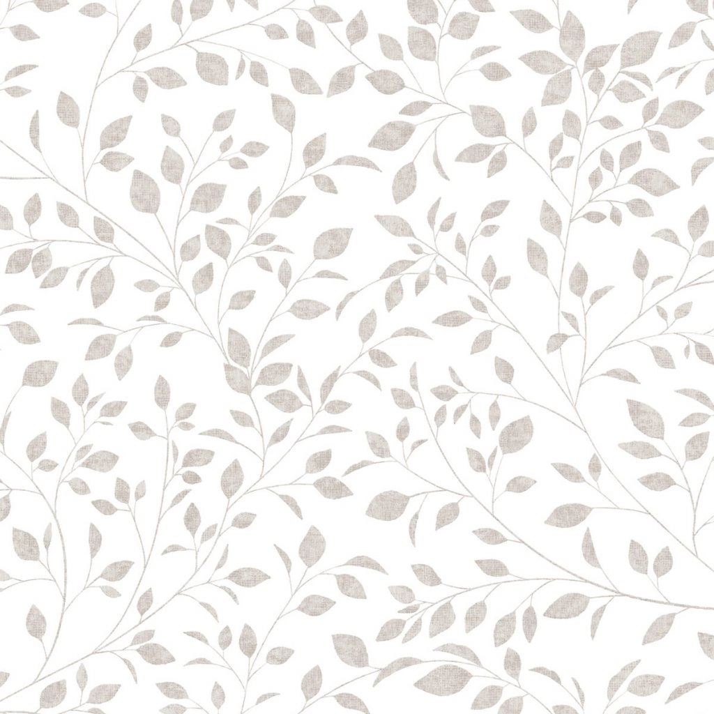 Szürke vinyl dekor tapéta levél mintával