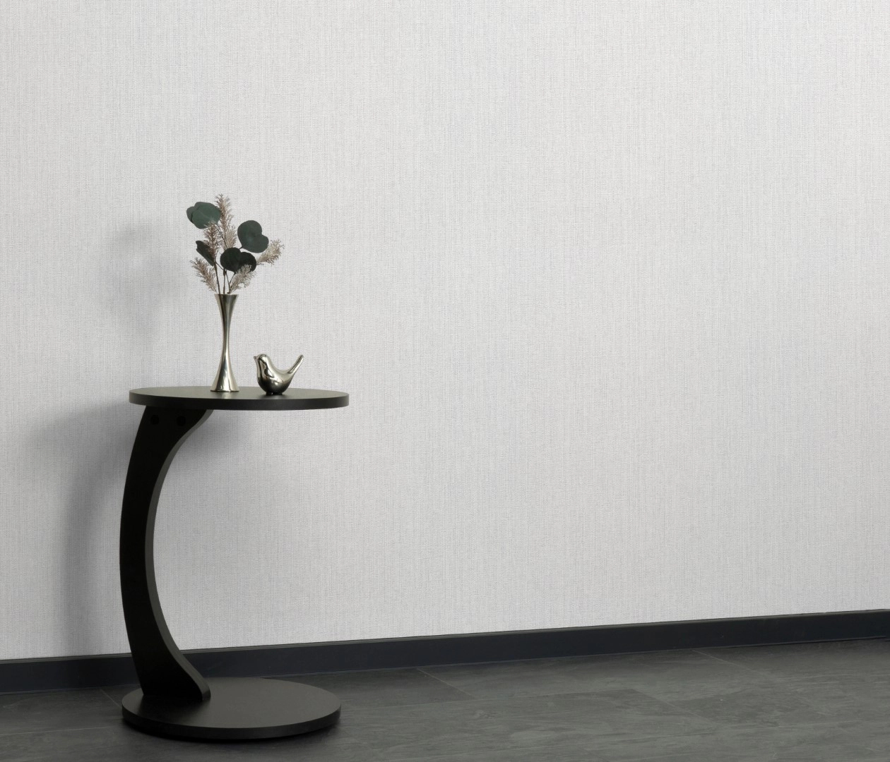 Szürke vinyl dekor tapéta textil mintával