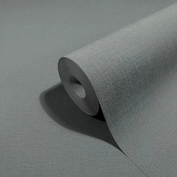 Szürke vinyl tapéta textilhatású mintával
