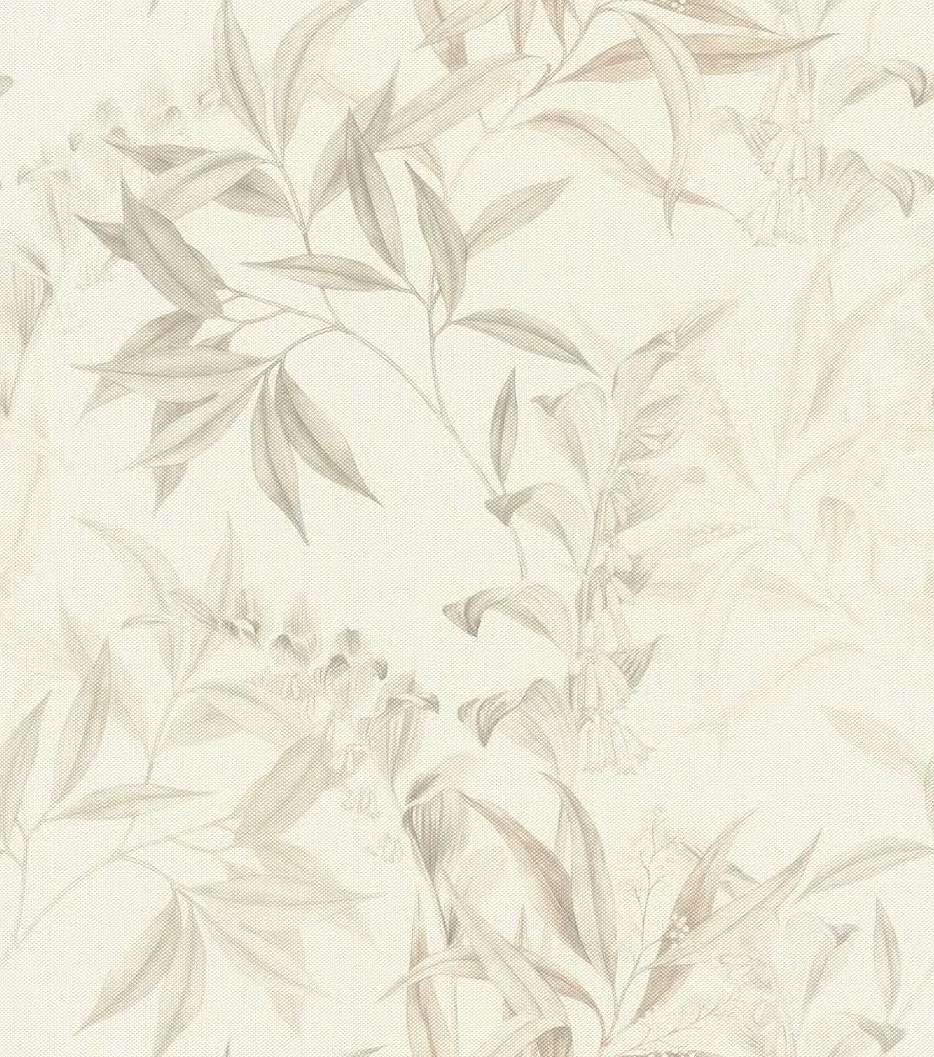 Szürke virágzó faág mintás vlies dekor tapéta