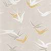 Szürkés beige madár mintás orientális stílusú casadeco design tapéta