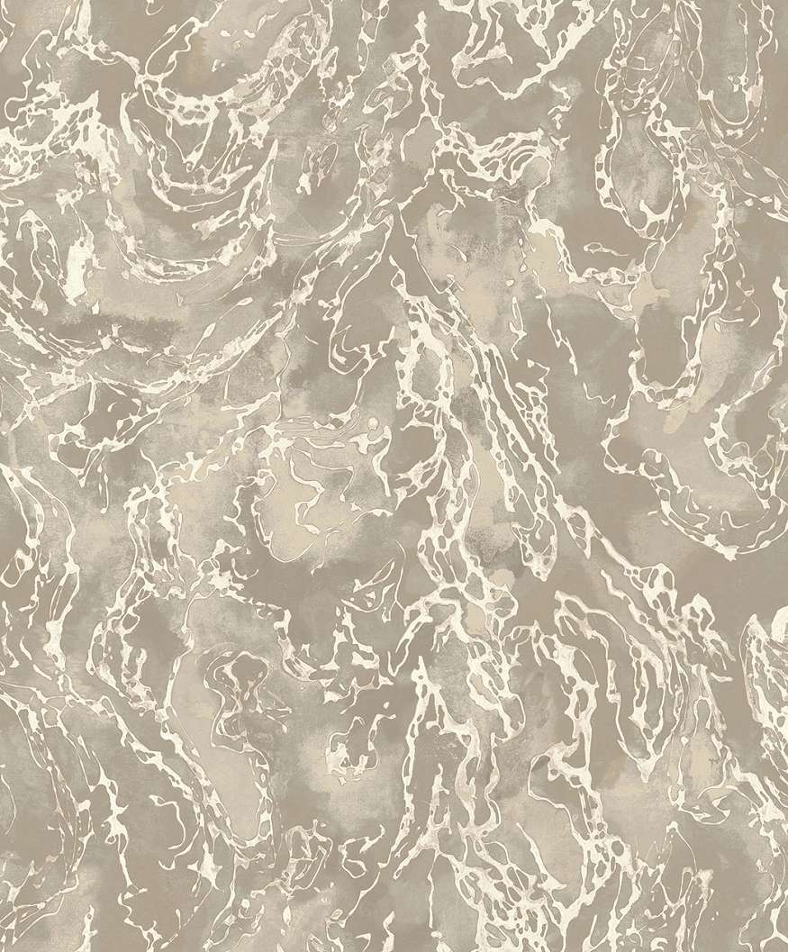 Szürkés bézs színű luxus tapéta ezüst hatású absztrakt mintával