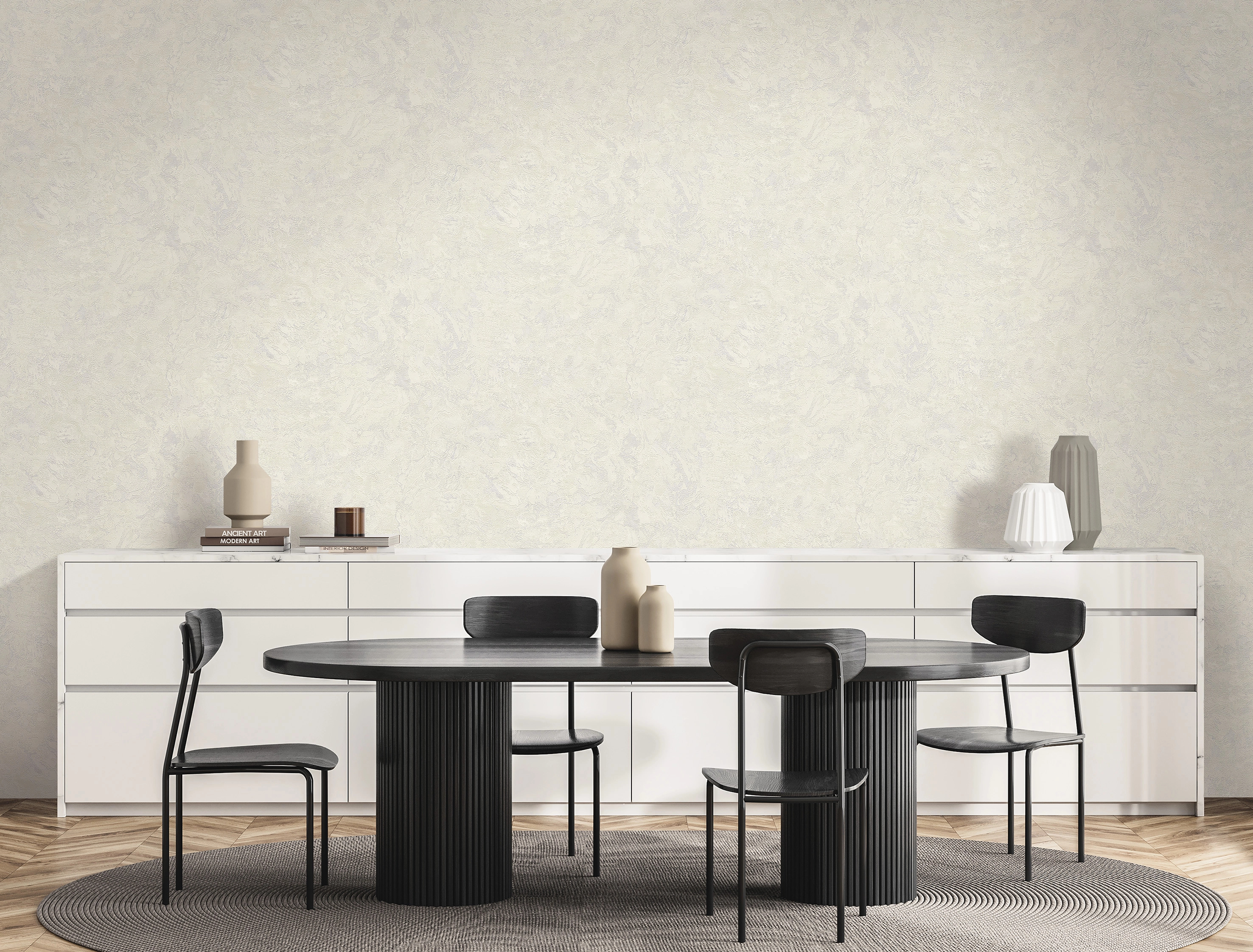 Szürkés koptatott fehér elegáns olasz luxus tapéta 106cm széles