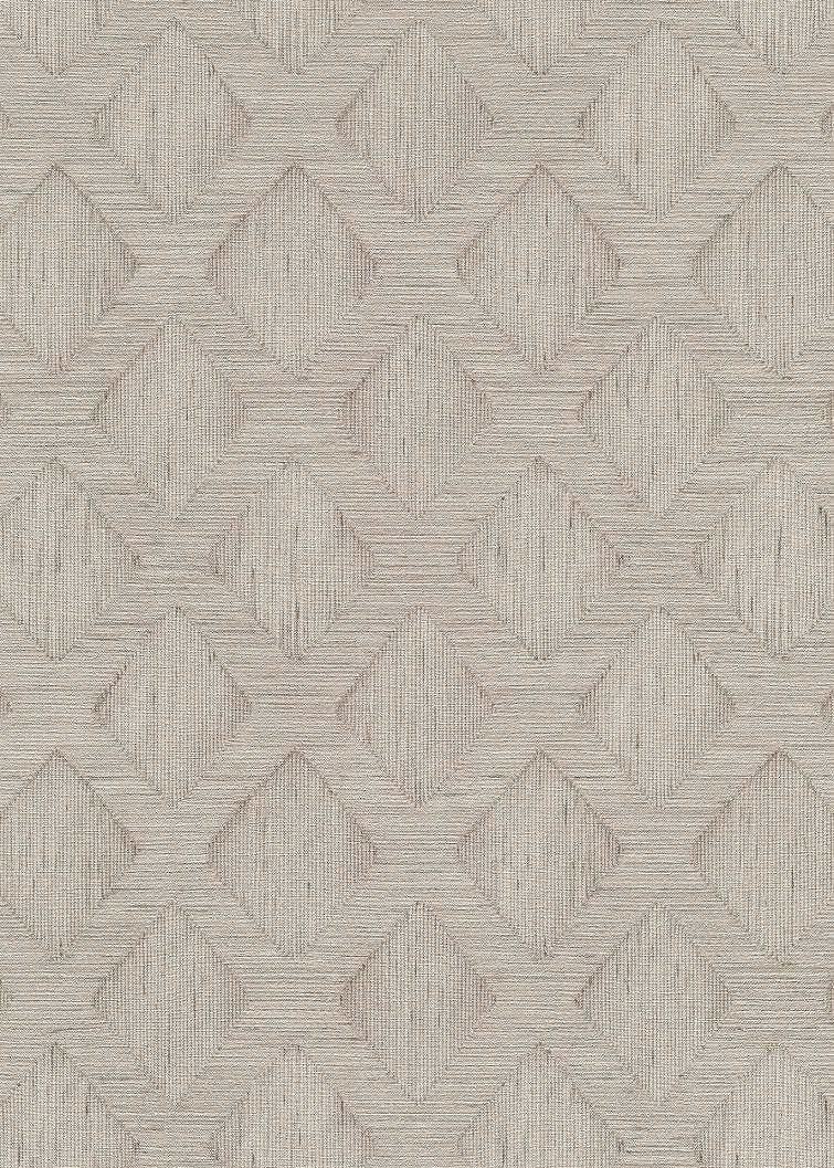 Szürkésbarna design tapéta textilszőtt geometrikus mintával