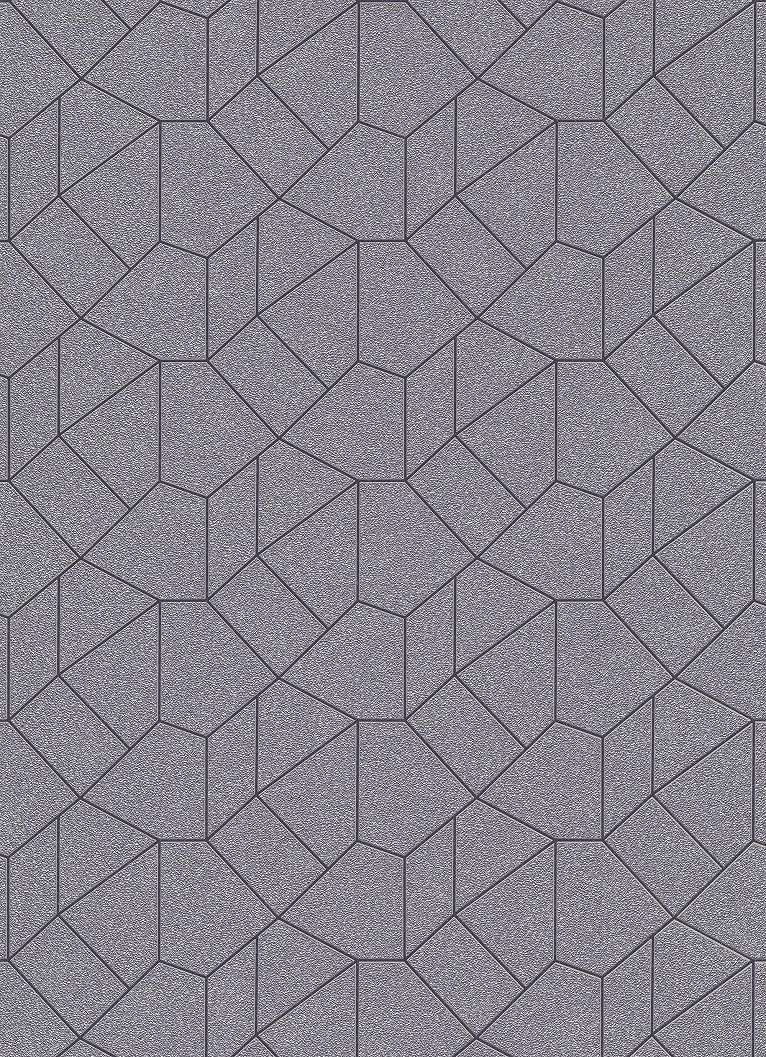 Szürkésbarna modern geometrikus mintás design tapéta metál fényű felülettel
