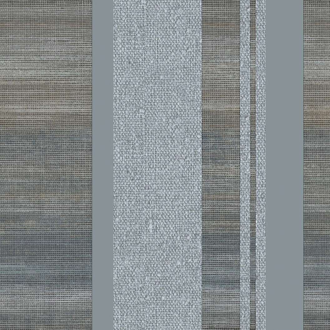 Szürkéskék textil struktúrált oalsz dekor tapéta csíkos mintával