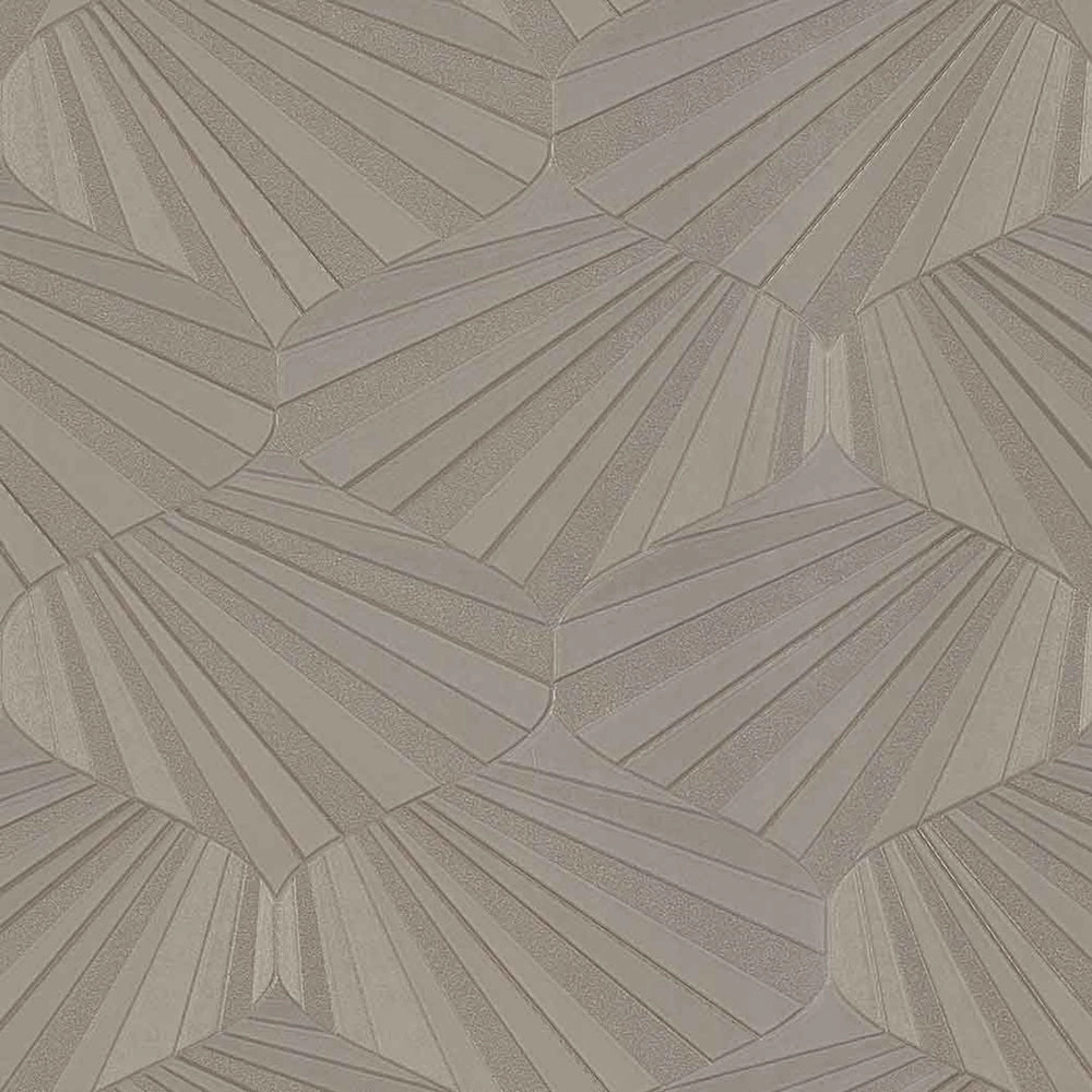 Tapéta dupla széles taupe geometrikus mintával Elie Saab tapéta